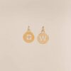 Chapas de Iniciales Doradas / Letras DW