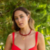 Collar Madeira rojo