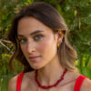 Collar Madeira rojo