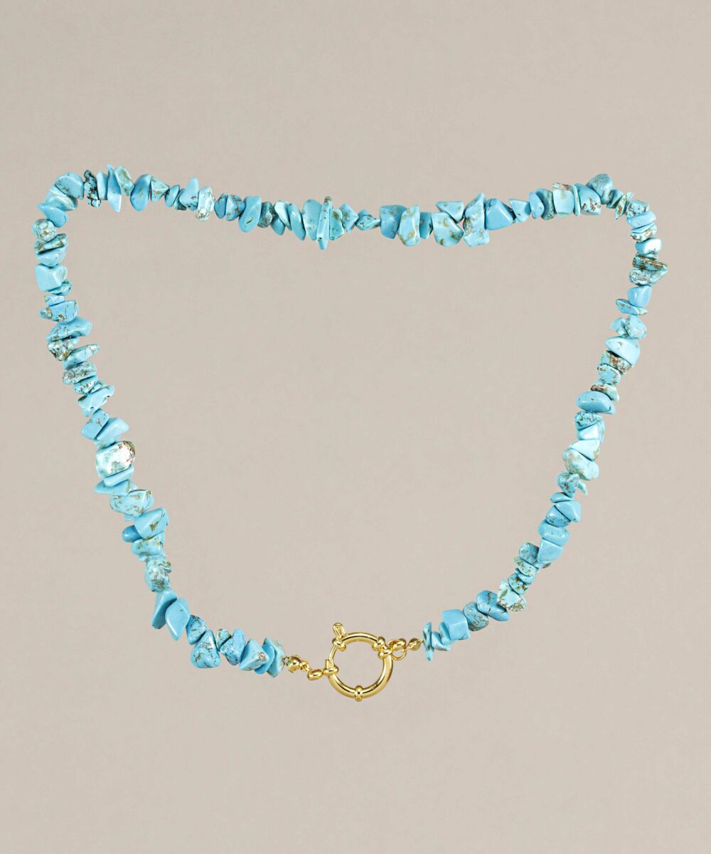 Collar Madeira turquesa