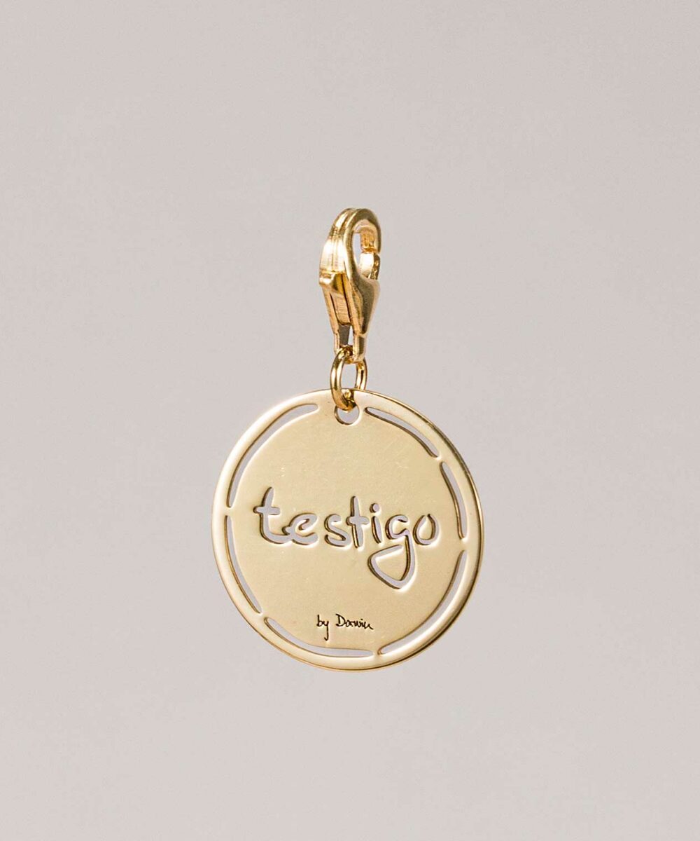 Charm medalla oro calada Testigo