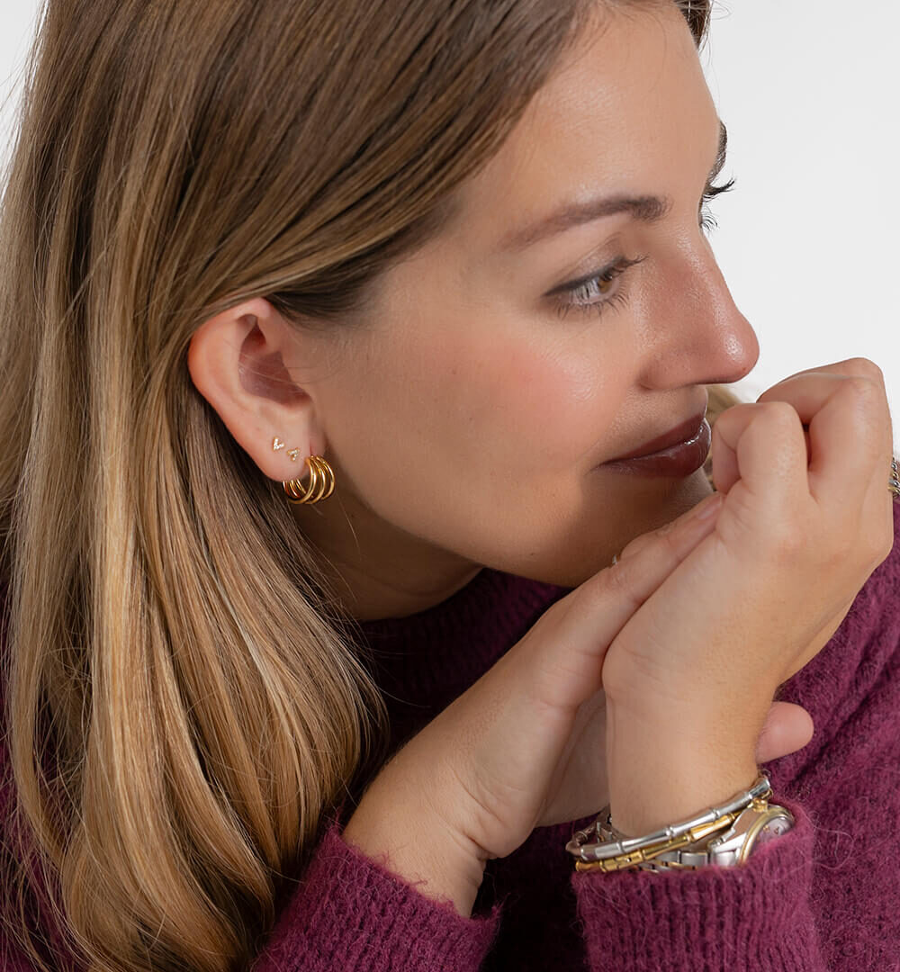 Pendientes Aro Olivia Triple