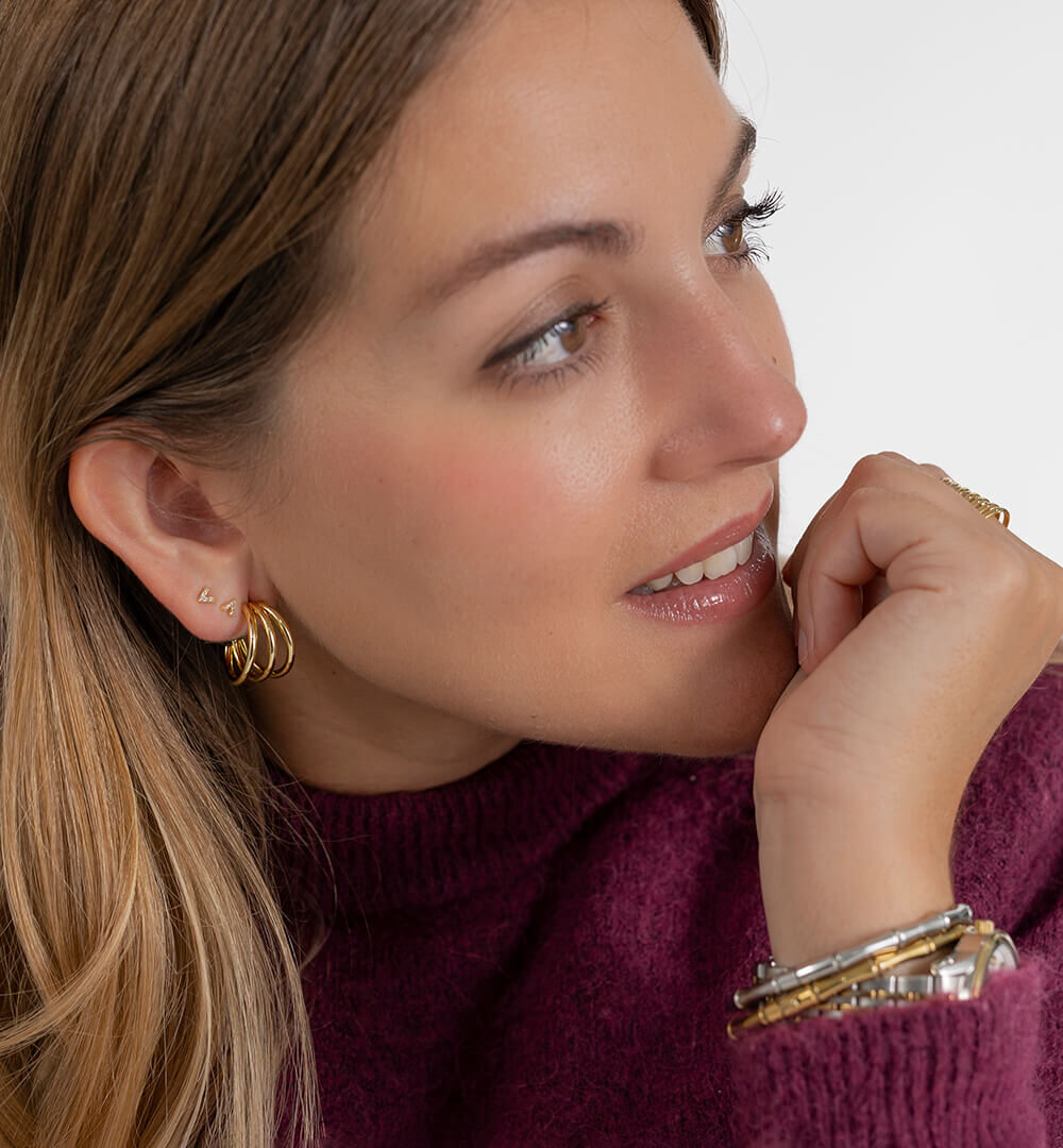 Pendientes Aro Olivia Triple