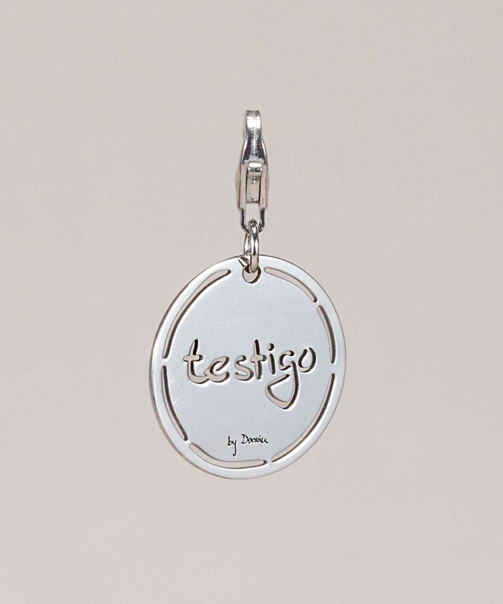 Charm medalla oro calada Testigo