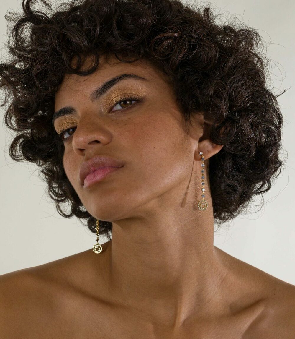 Pendientes circonitas blancas Helena