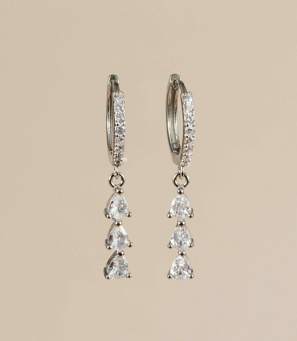 Pendientes circonitas blancas Cosette