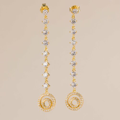 Pendientes circonita blancas Helena