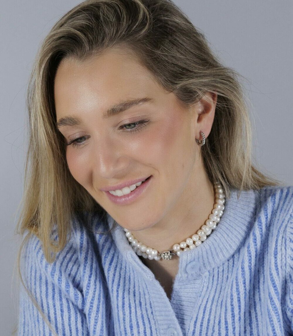 Choker Lady Di plateado