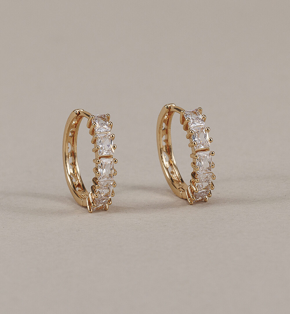 Pendientes aro circonitas Ángela