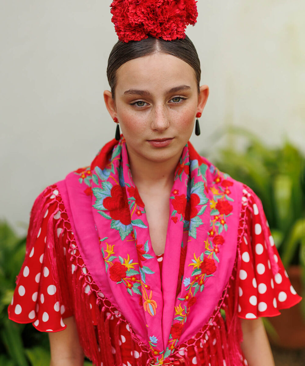 Mantoncillo Rosario fucsia