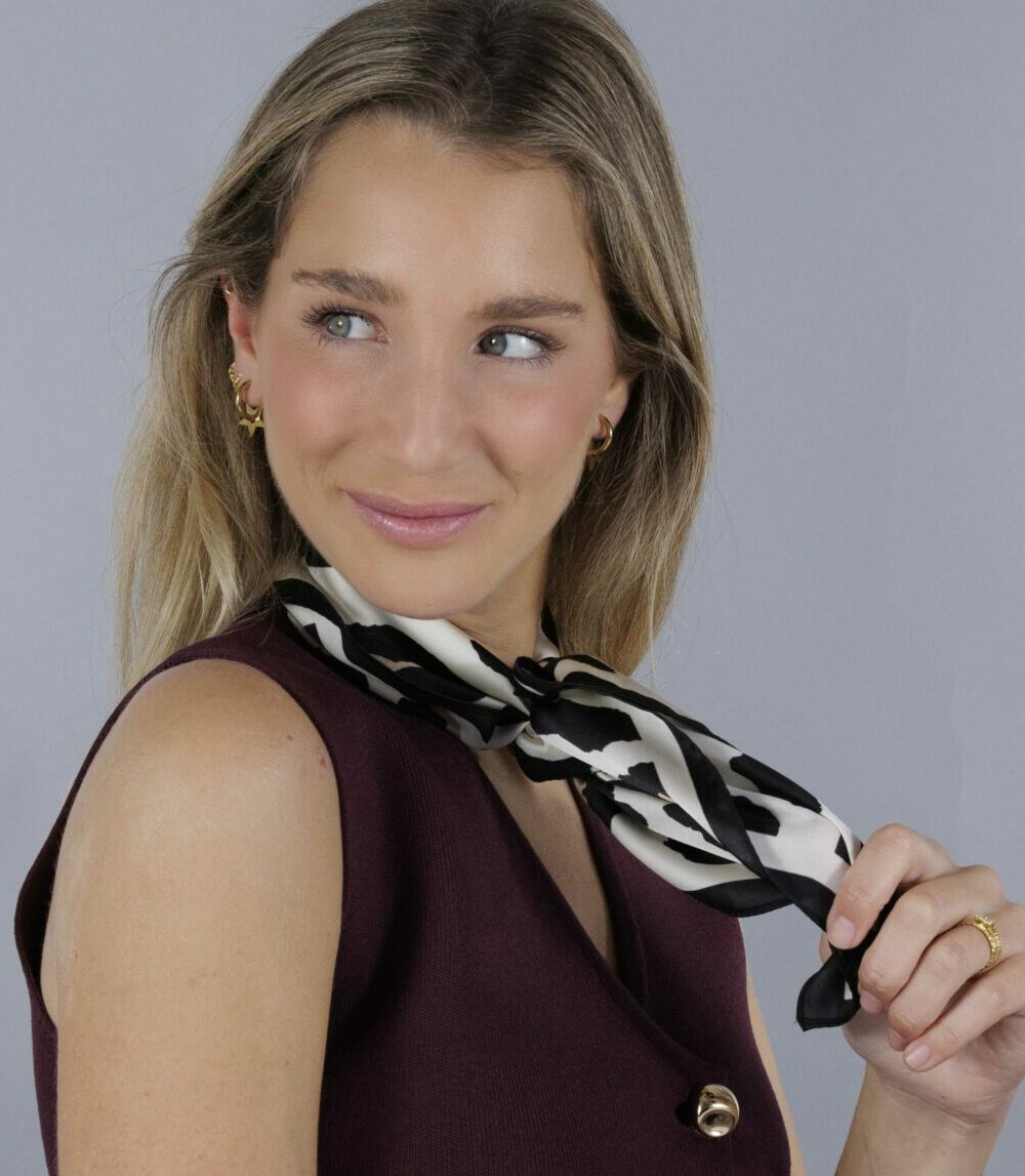 Pañuelo animal print beige