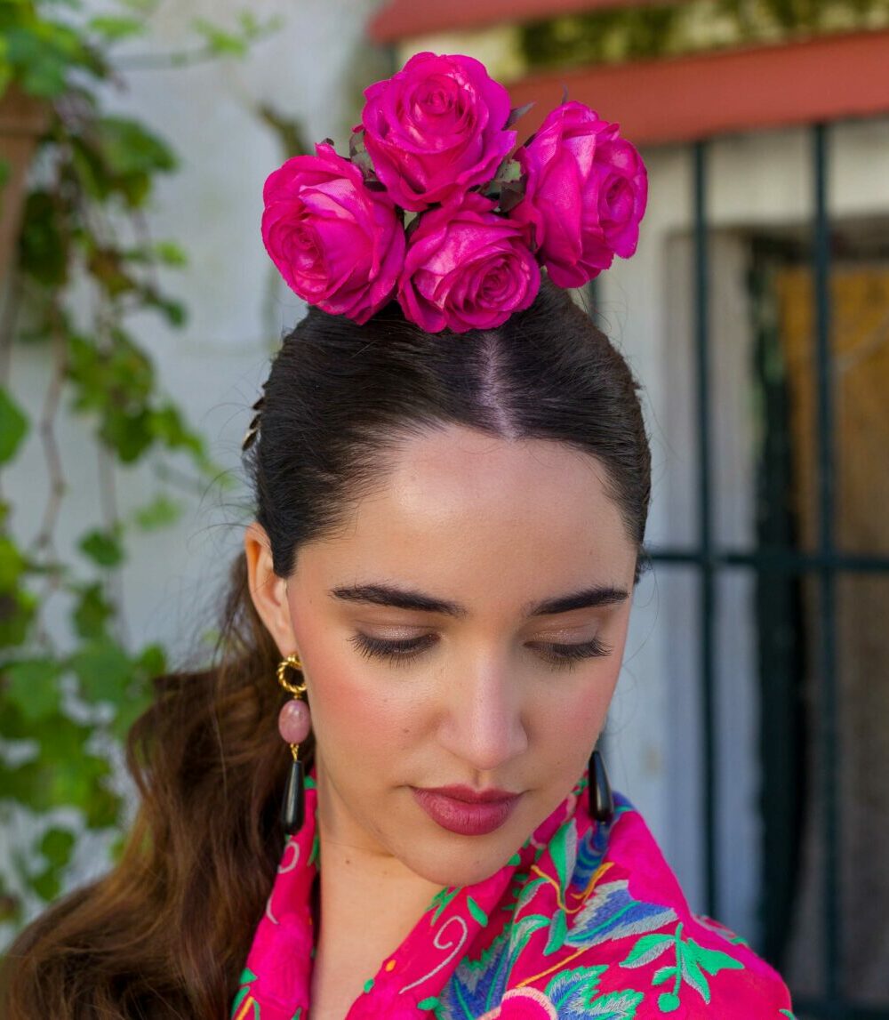 Ramillete Flamenca Rosas Buganvilla