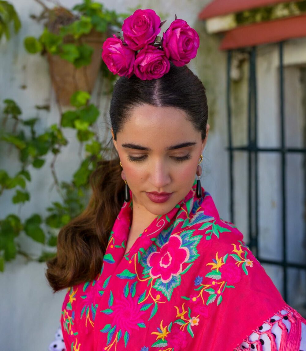 Ramillete Flamenca Rosas Buganvilla