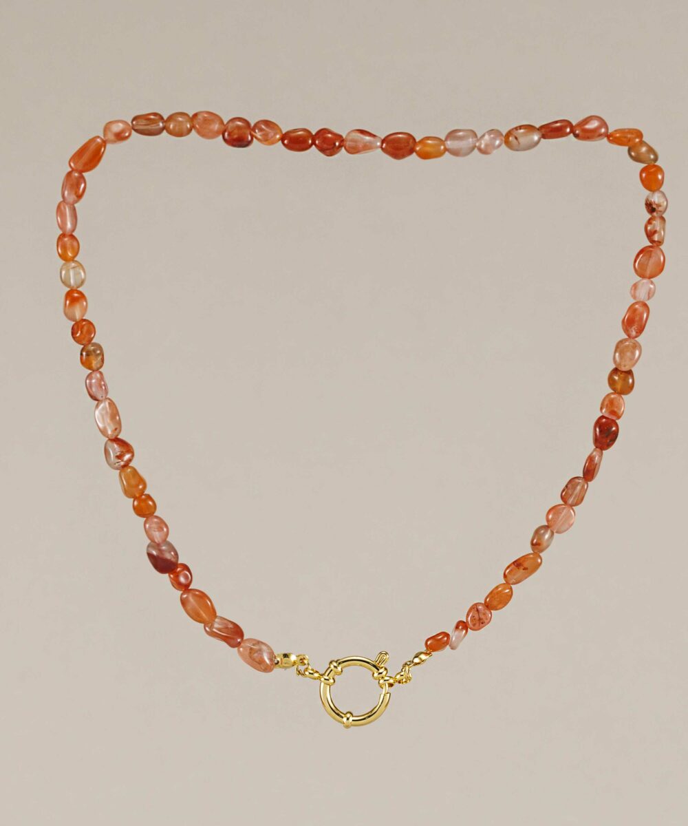 Collar Azores ágata naranja