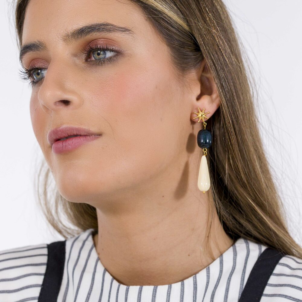 pendientes Hueso Yerbabuena