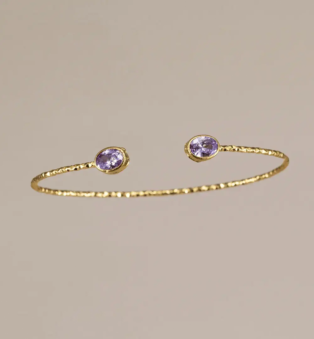 gif. Brazalete oro y piedras Ra