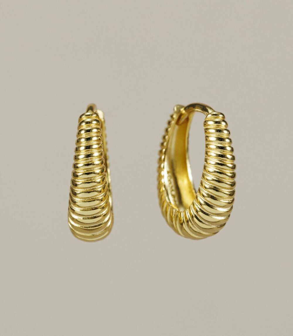 pendientes plata con baño de oro Adriano