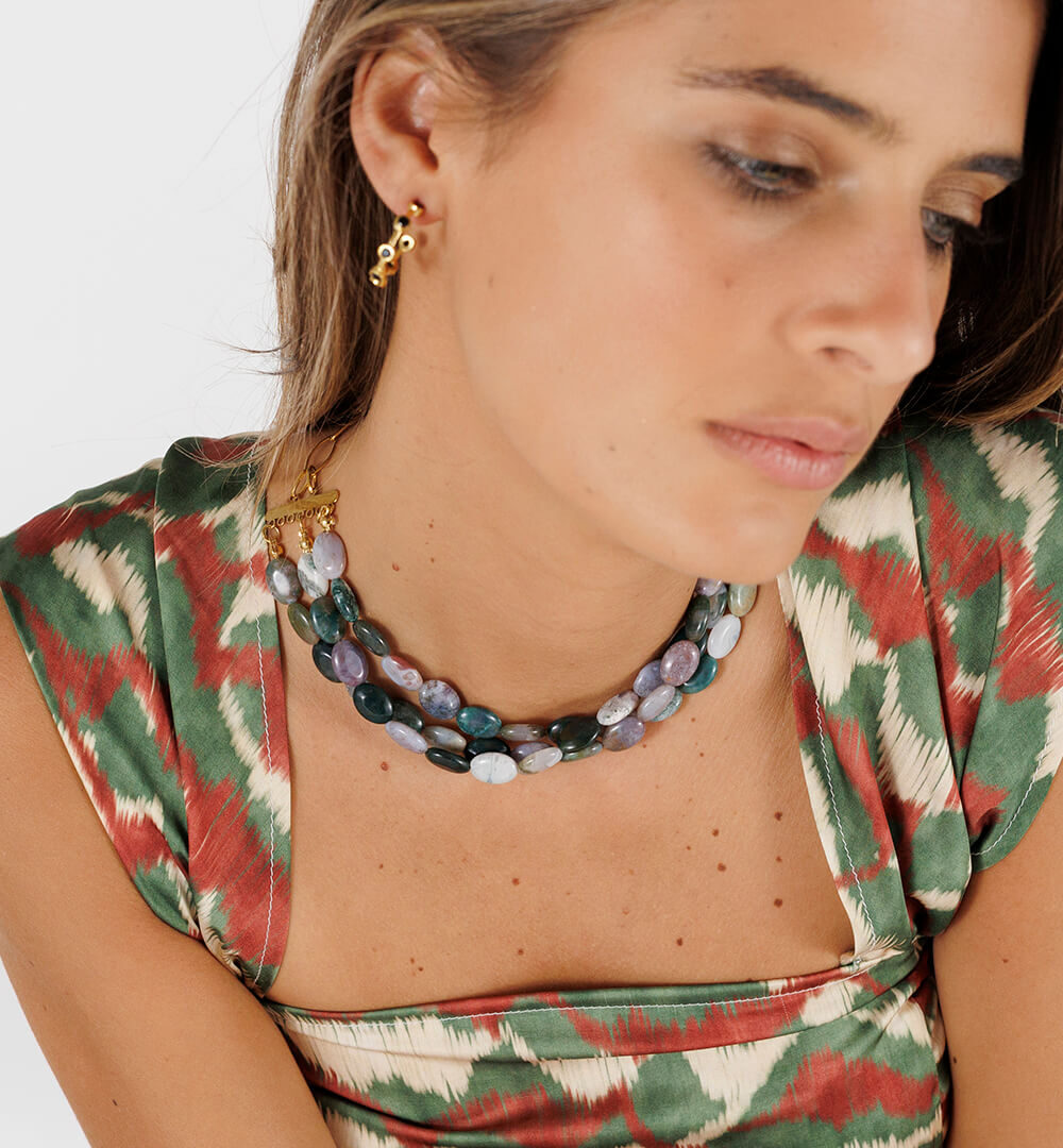 Collar triple Moss
