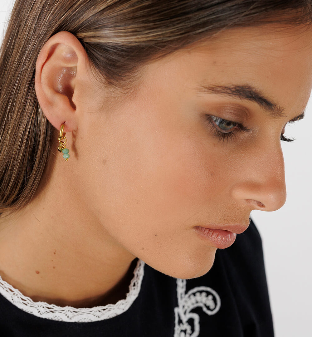 Pendientes aro corazones
