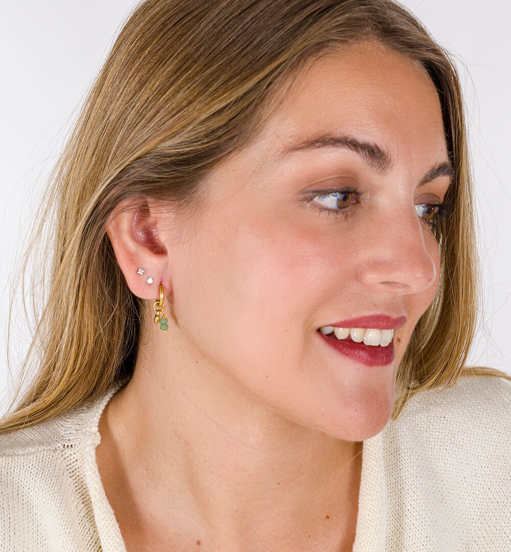 Pendientes aro corazones