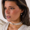 Choker Elizabeth y Pendientes perlas Katrina