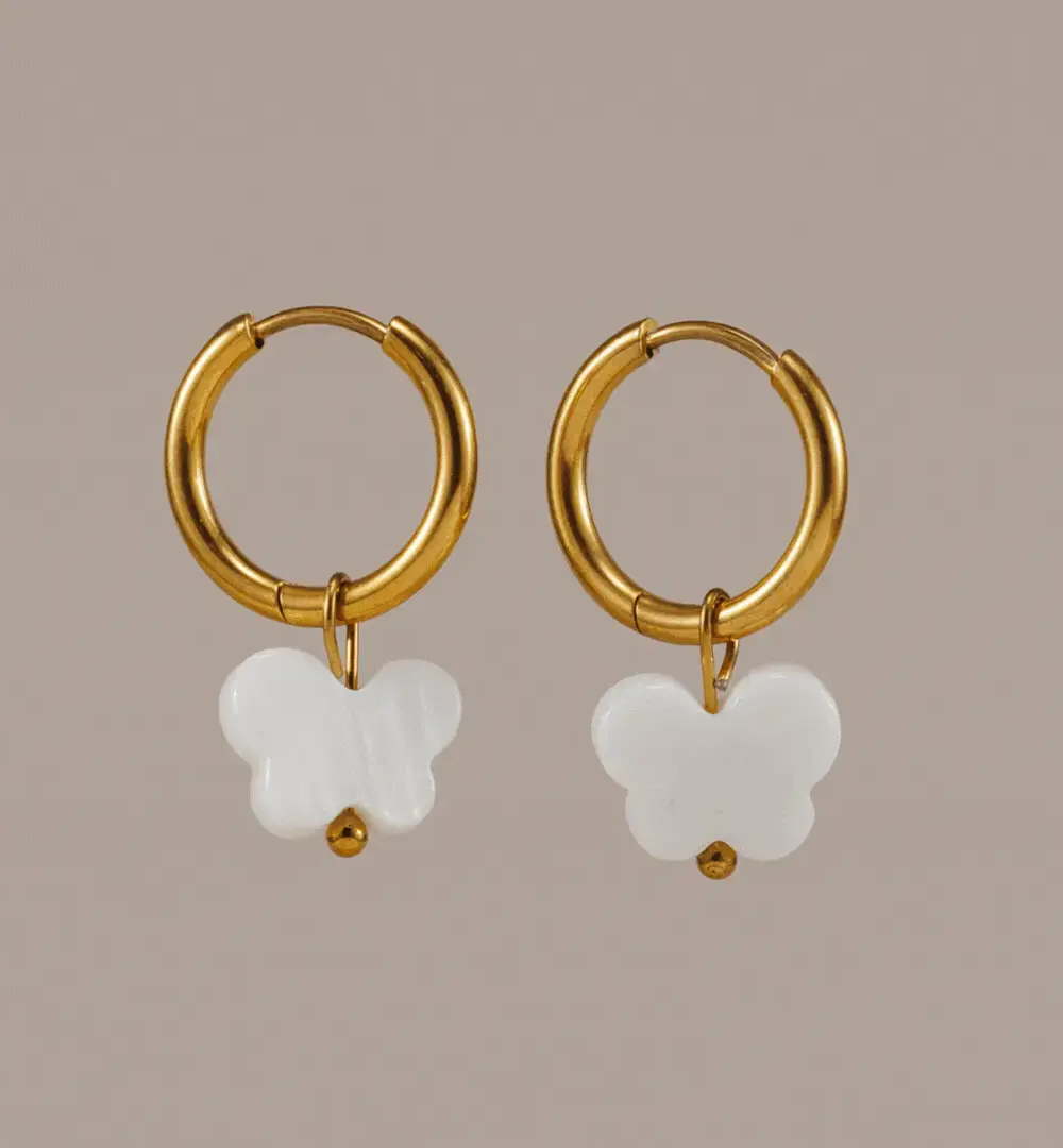 Pendientes charms nácar
