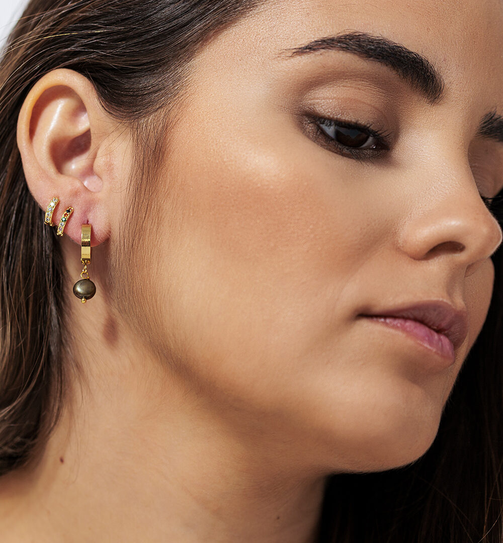 Mini aro Glow y Pendientes aro Bali