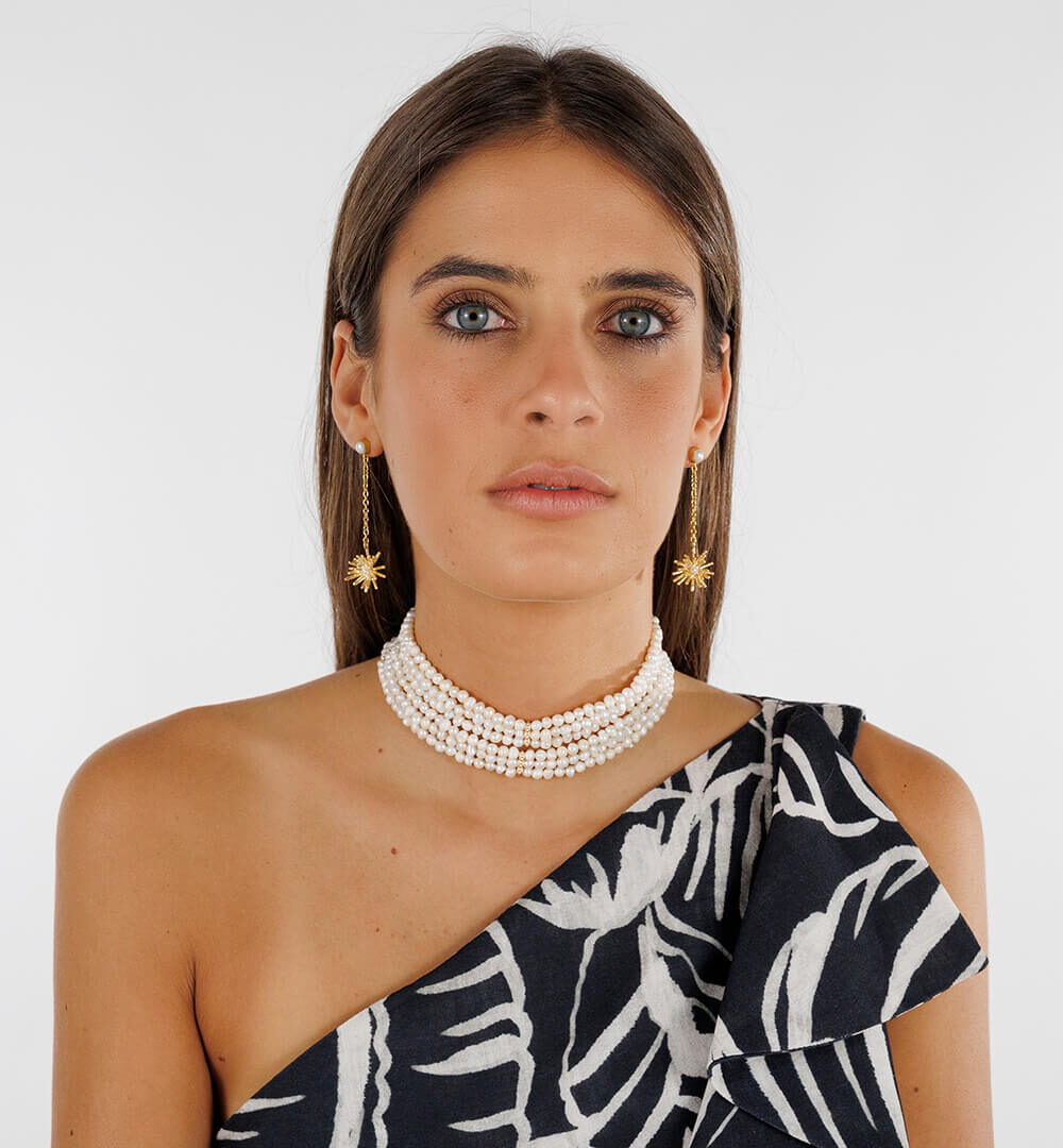 Alternative view of Pendientes oro Teodora