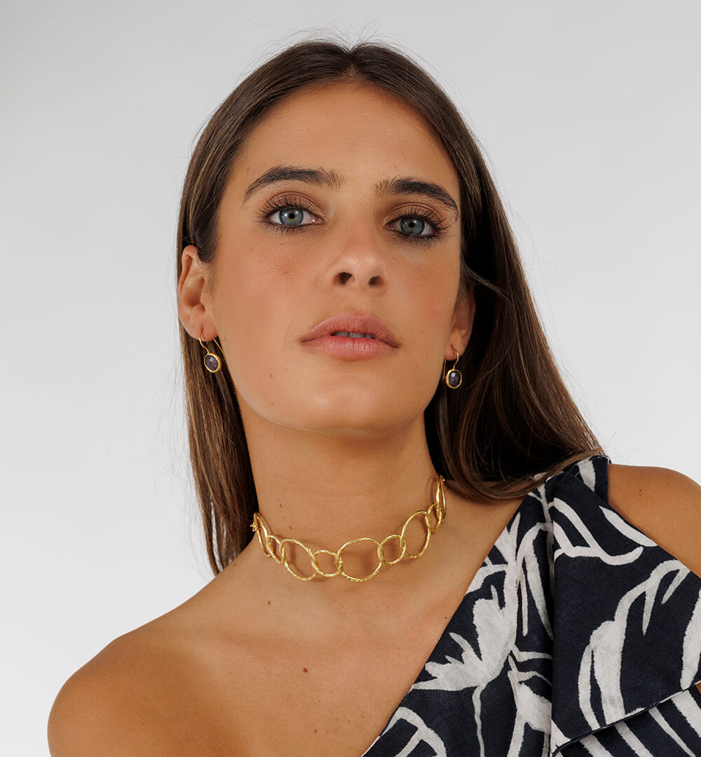 Pendientes oro Jacaranda