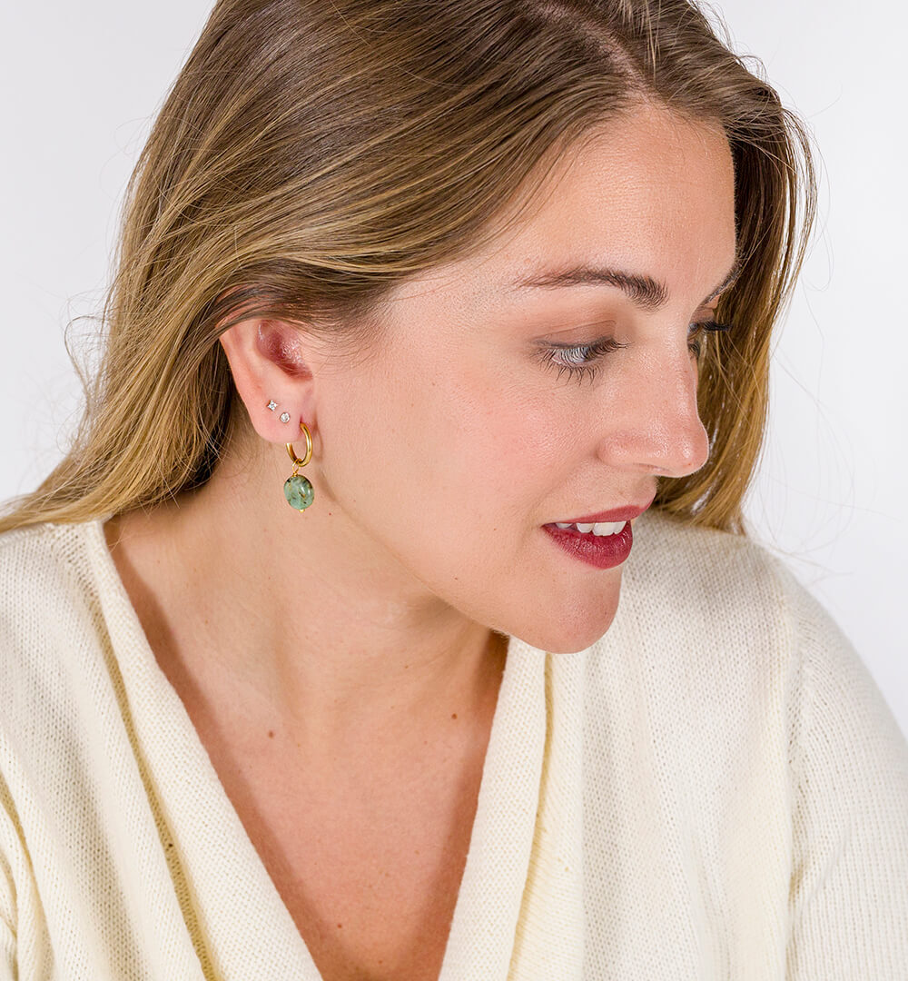 Pendientes aro Turquesas