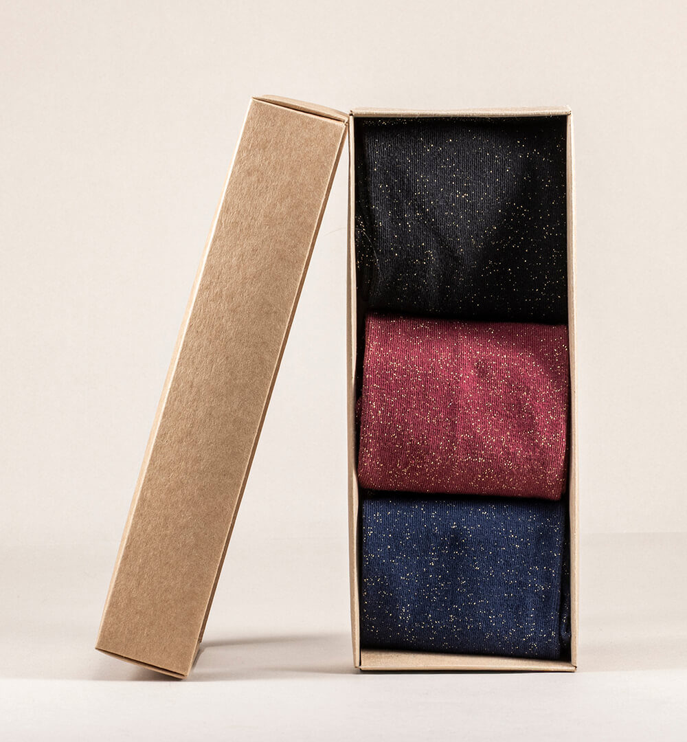 Pack calcetines purpurina