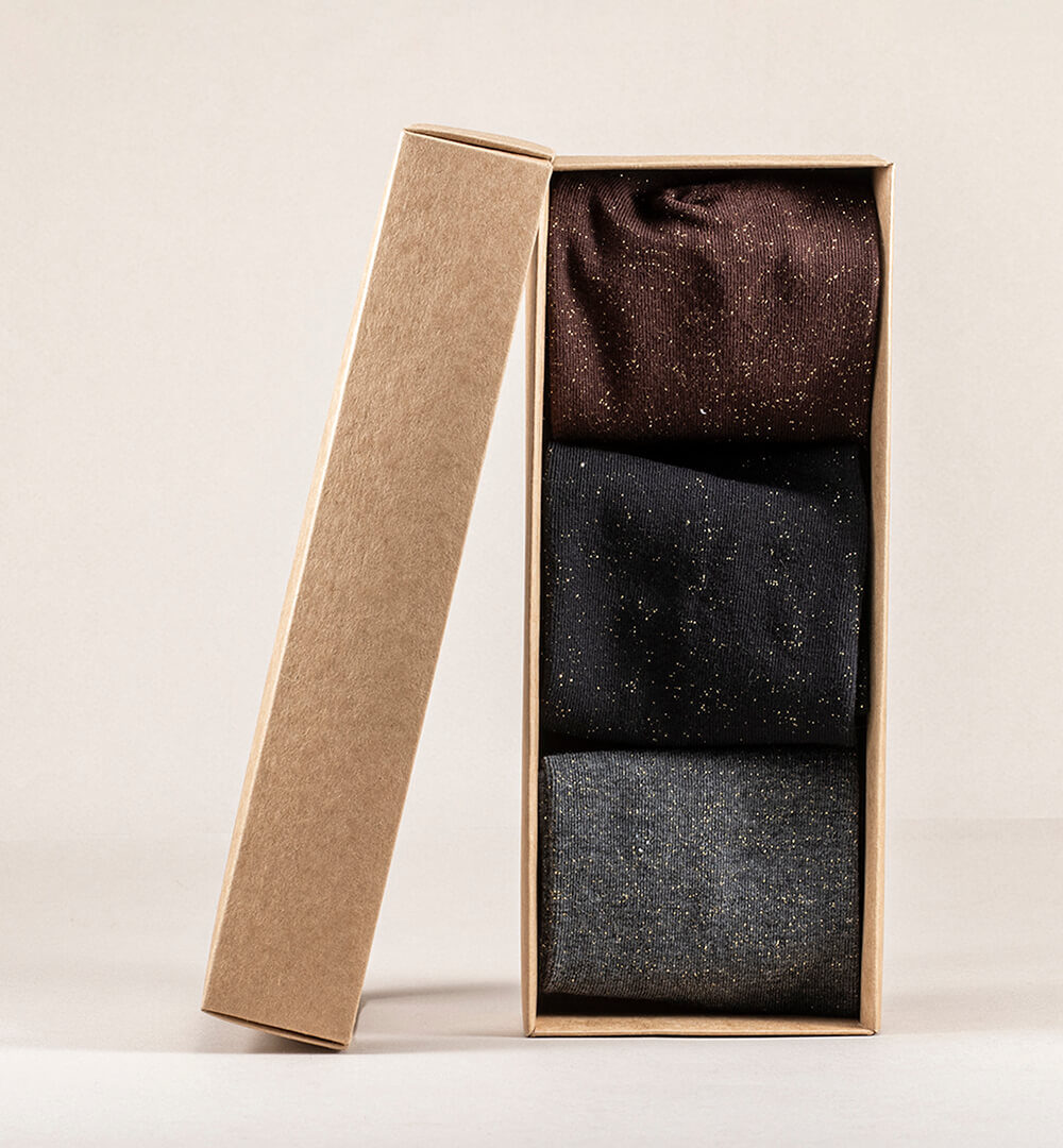 Pack calcetines purpurina