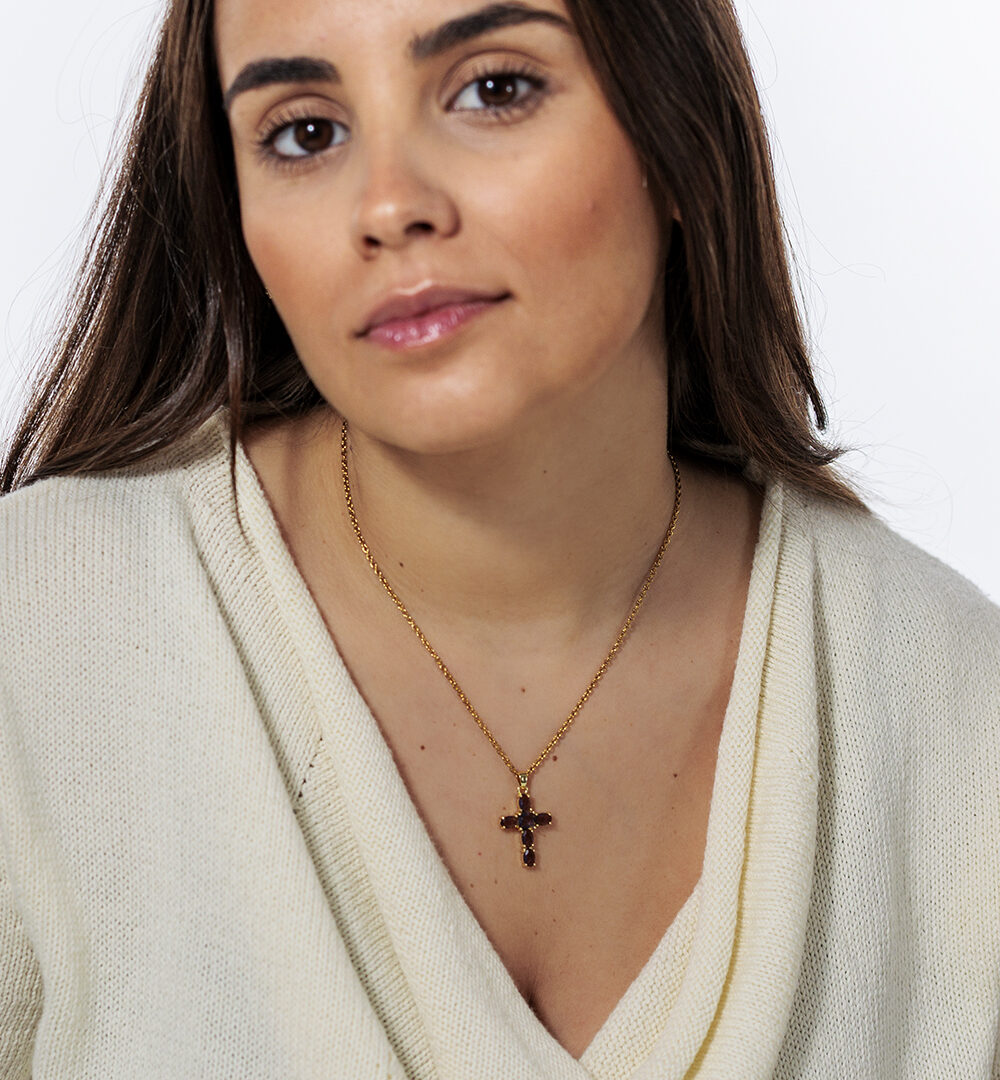 Cadena cruz circonitas