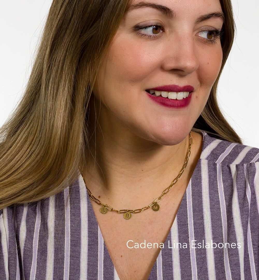 Cadena personalizada con 3 iniciales