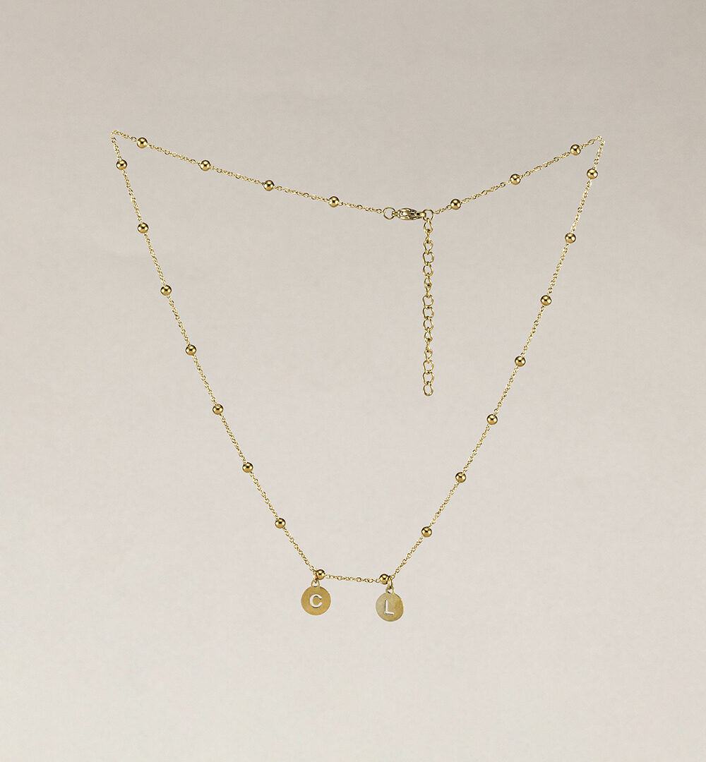 Cadena personalizada con 2 iniciales