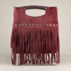 Bolso flecos burdeos