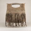 Bolso flecos taupe
