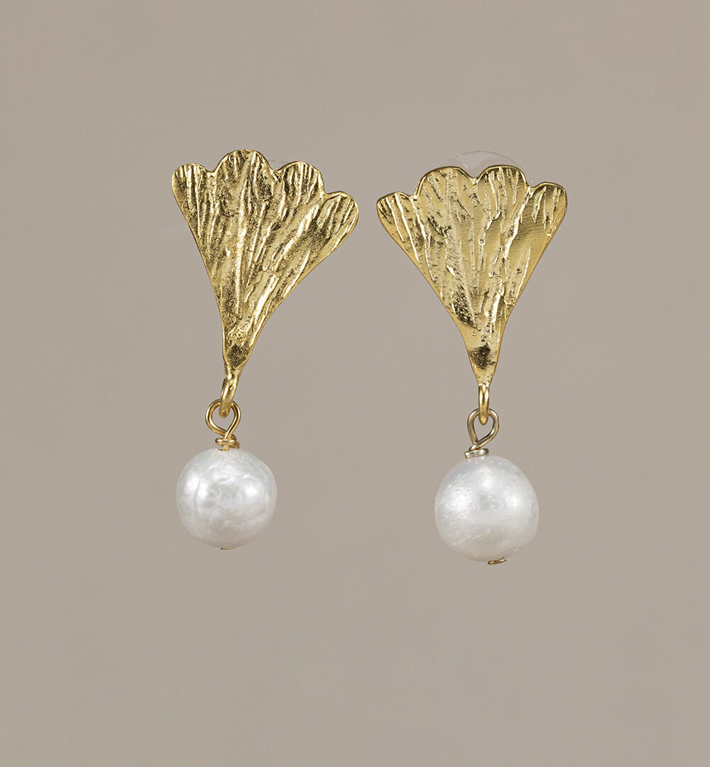 Pendientes Perla Ginkgo
