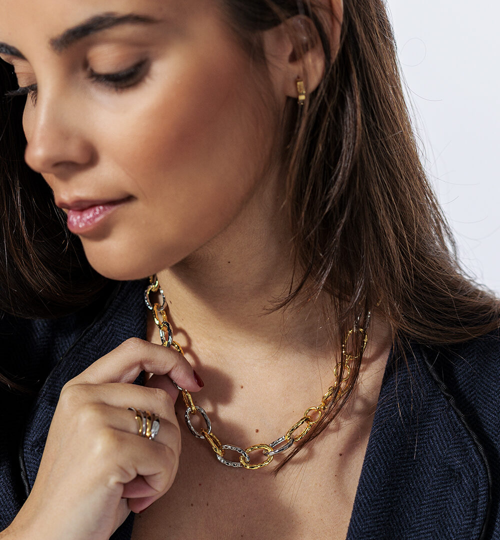 Cadena de eslabones bicolor