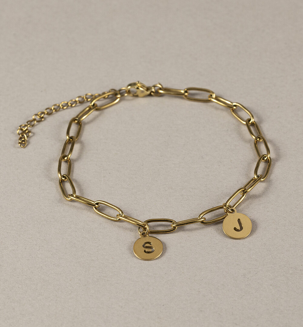 Pulsera personalizada con 2 iniciales