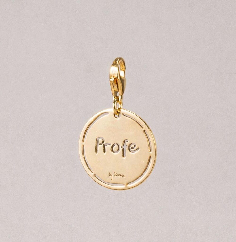Charm medalla oro calada Profe