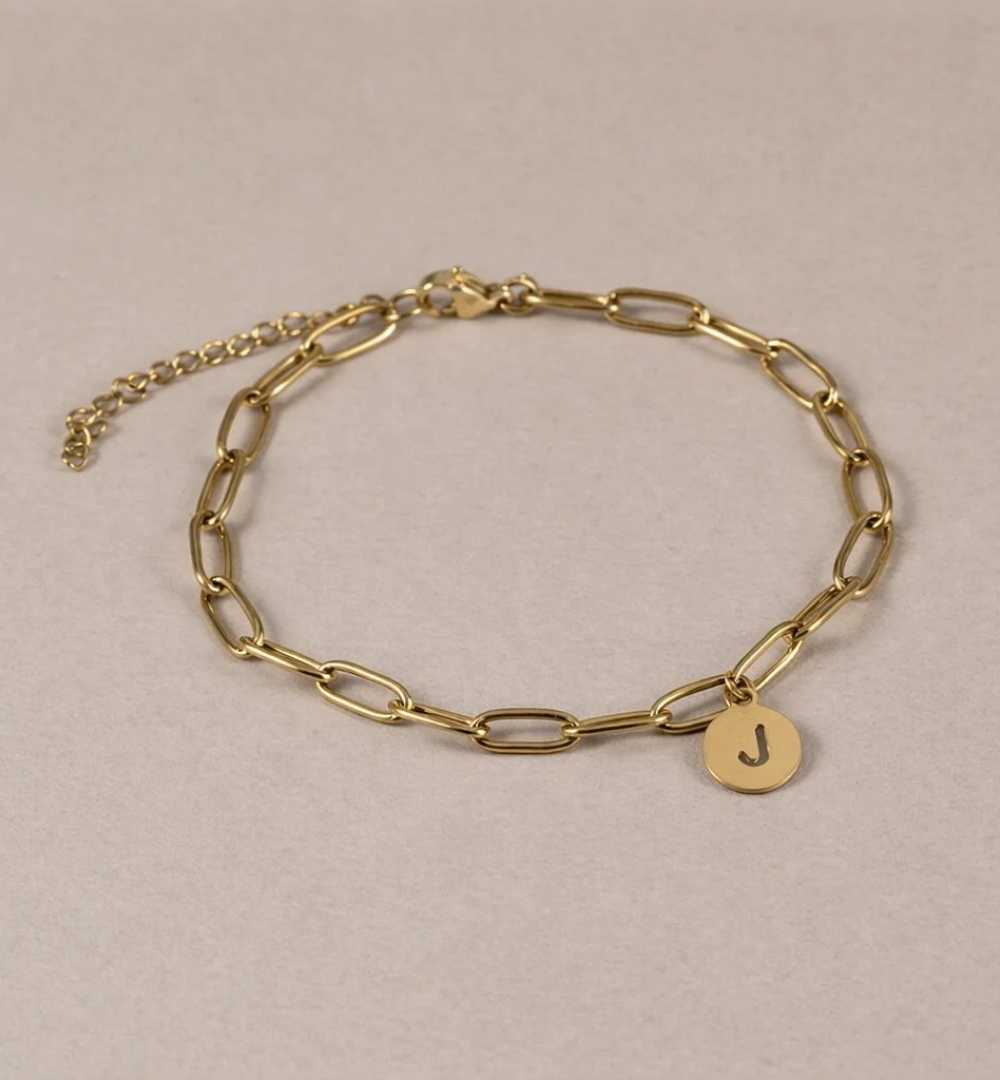 Pulsera Lina personalizada con 1 inicial