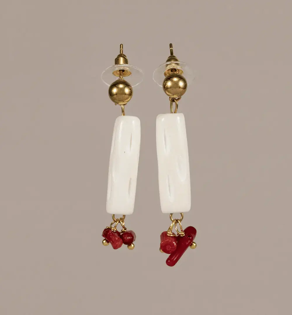 Gif.Pendientes hueso Aghata