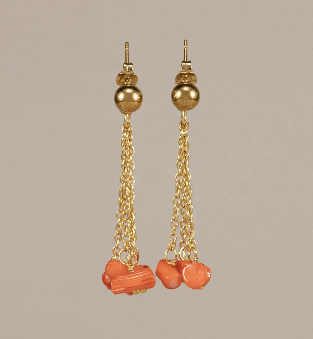 Pendientes Coral Cascada