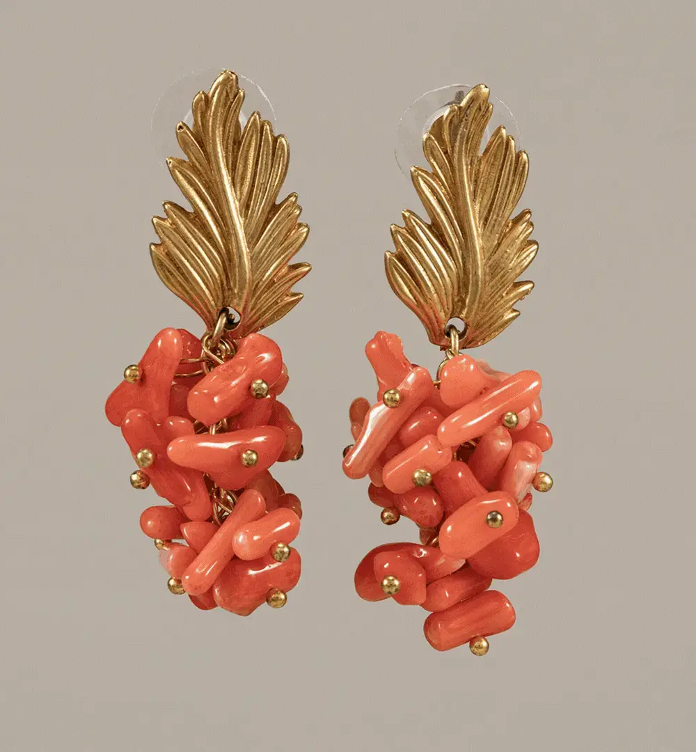 Gif.Pendientes oro Racimo