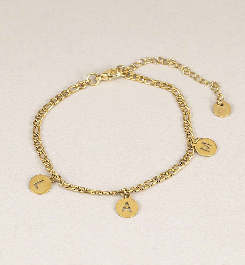 Pulsera Cartier personalizada con 3 iniciales