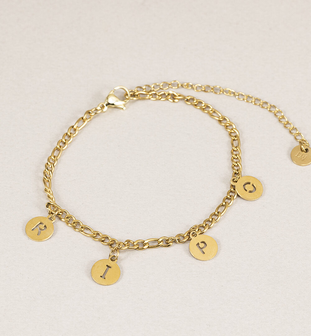 Pulsera Cartier personalizada con 4 iniciales