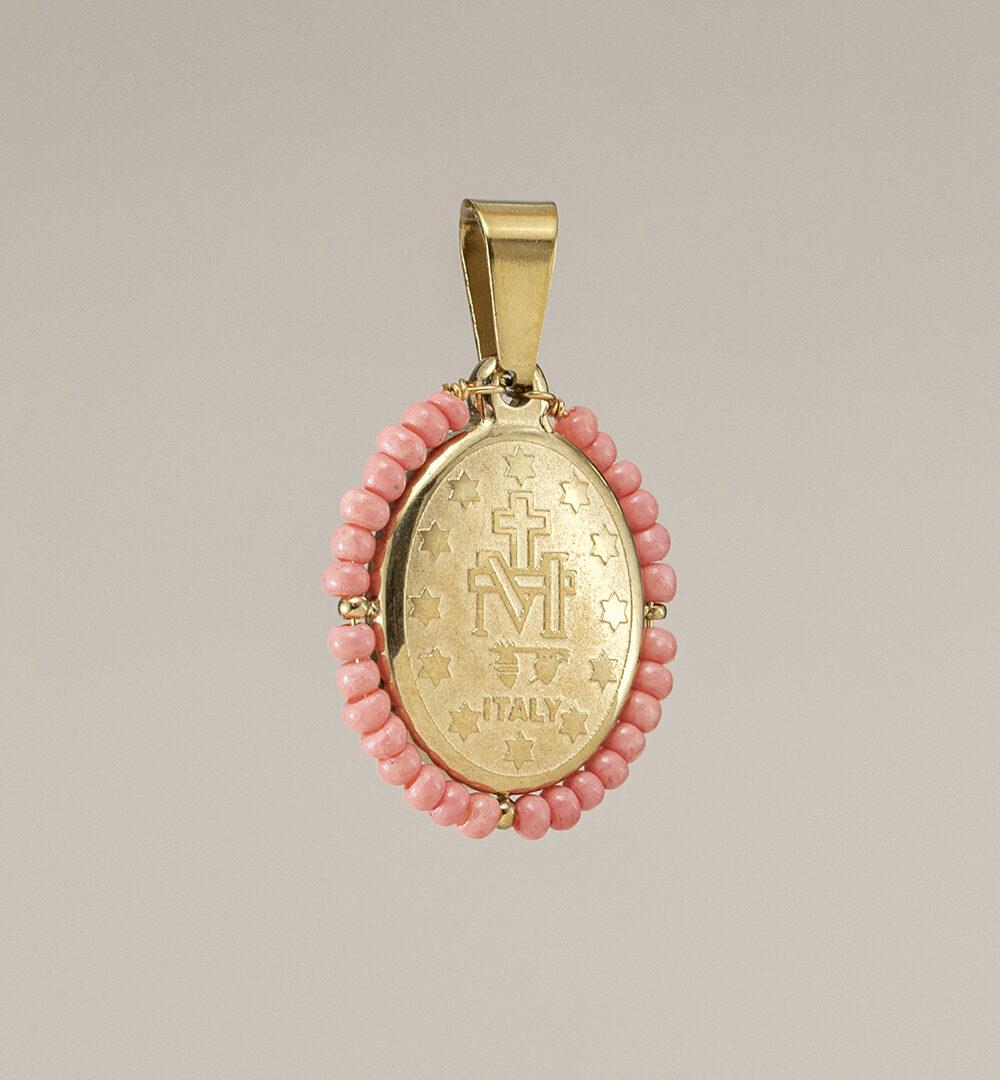 Medalla Virgen Milagrosa con coral