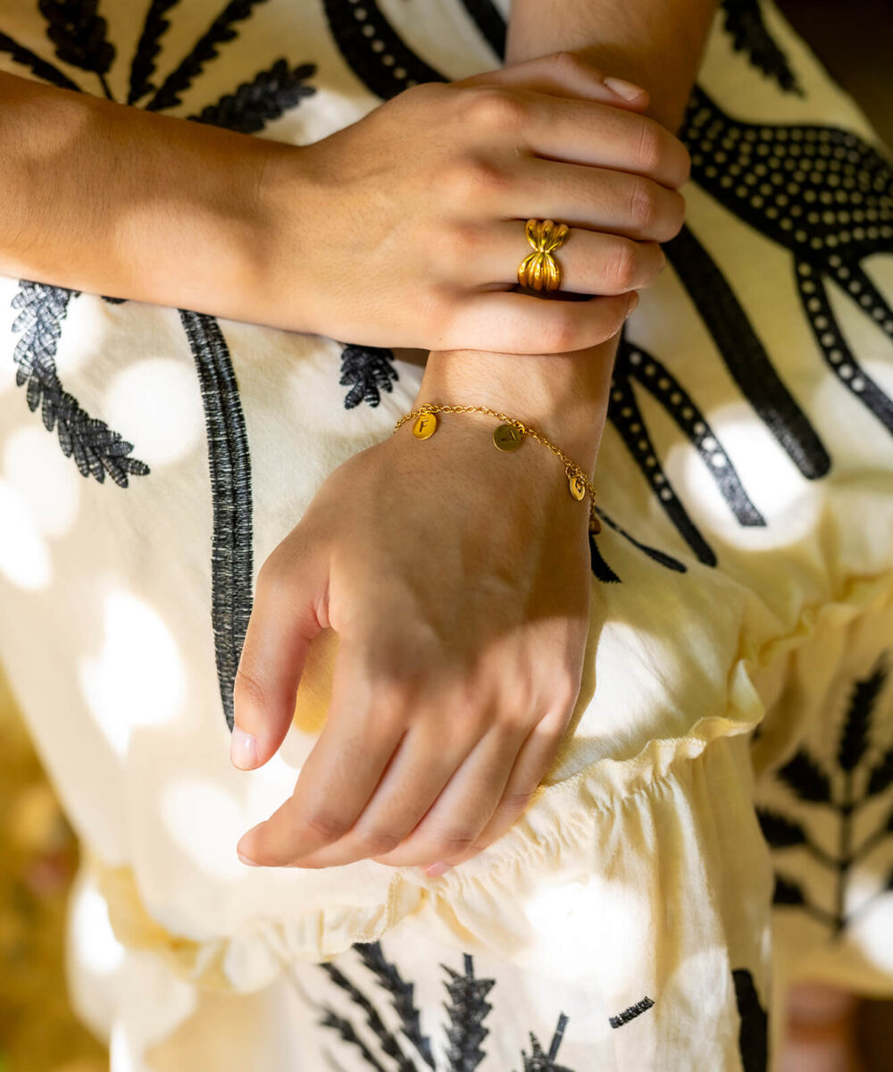 Pulsera Pilar personalizada con 3 iniciales