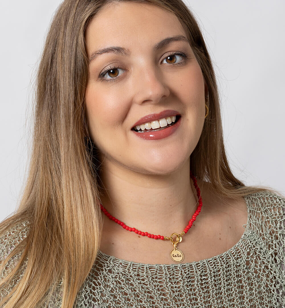 Charm medalla oro calada Seño